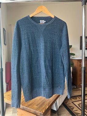 Faherty Men's Navy Heather Crewneck Sweater / M